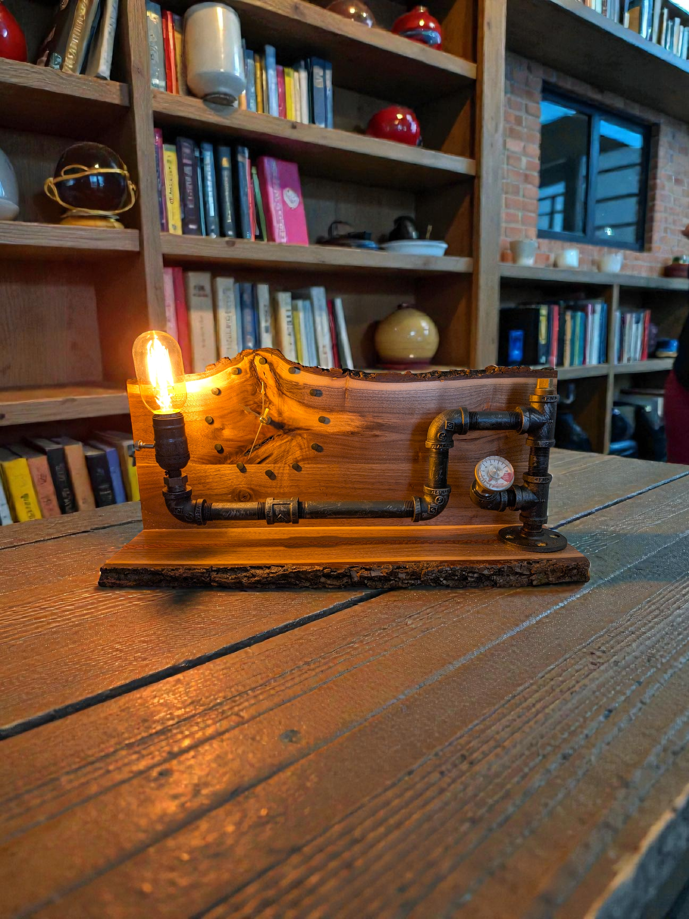 Steampunk Pipe Lamp/Clock