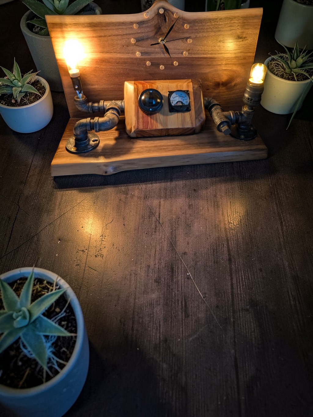 Dual Steampunk Lamp / Clock