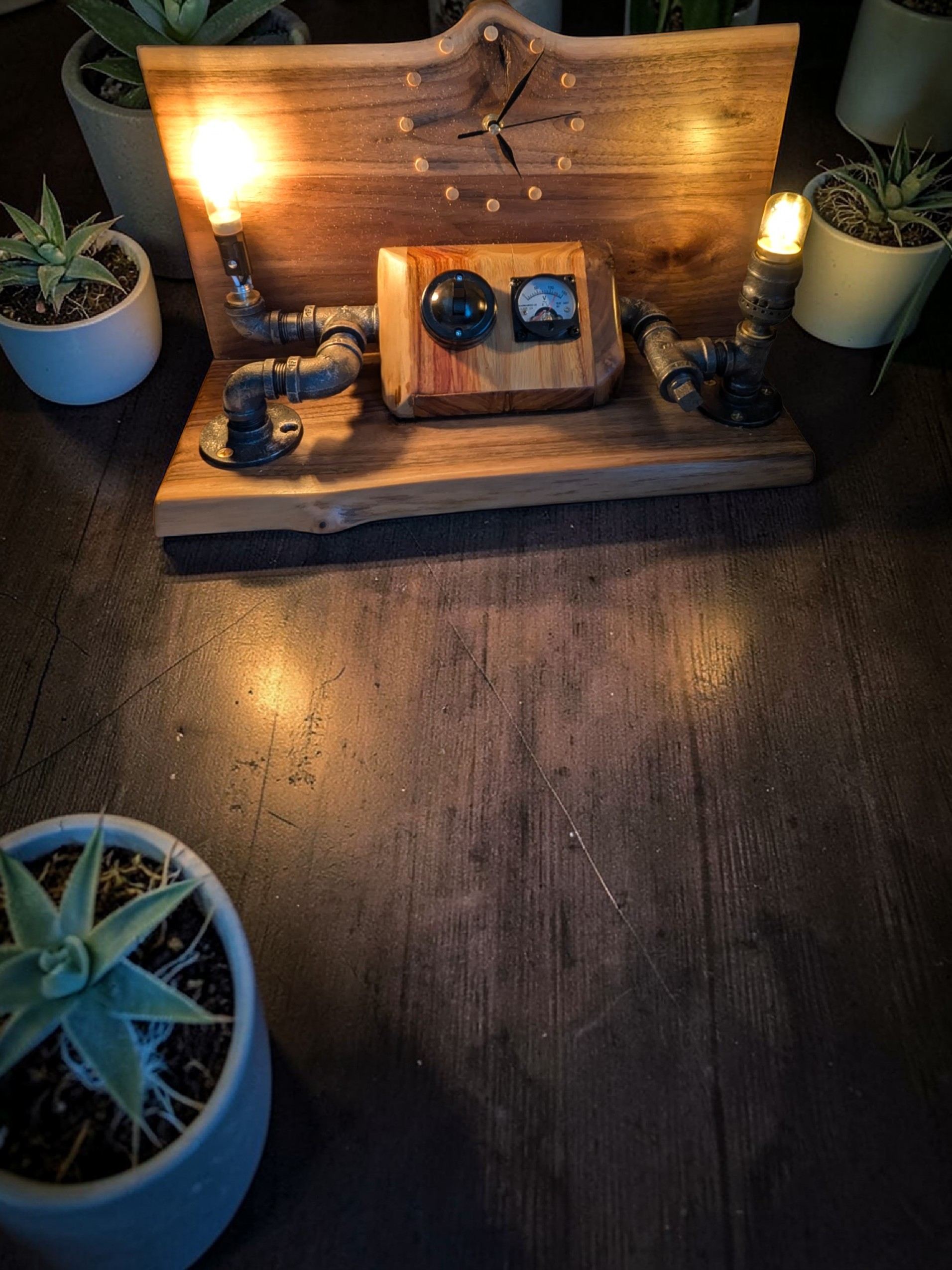 Dual Steampunk Lamp / Clock